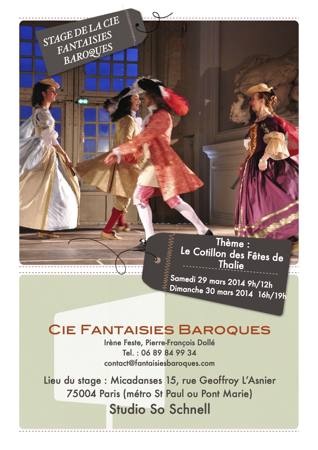 Stage mars 2014 - Cie Fantaisies Baroques